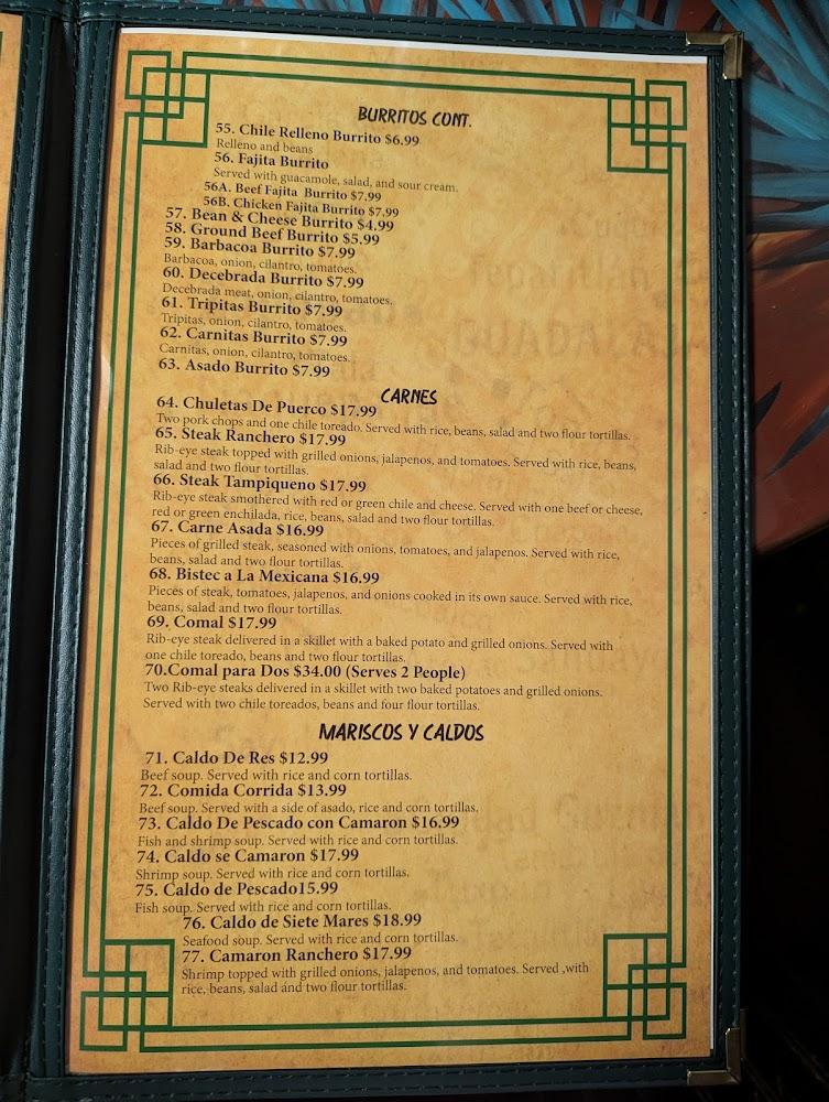 Margarita's Restaurant Menu image 1