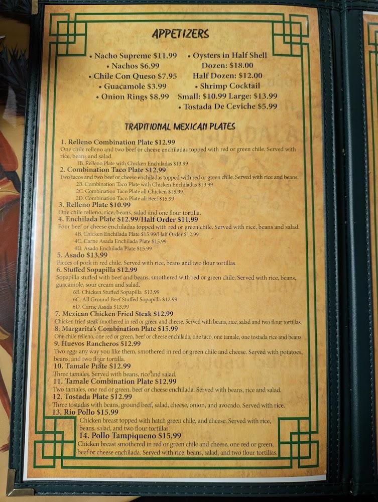 Margarita's Restaurant Menu image 2