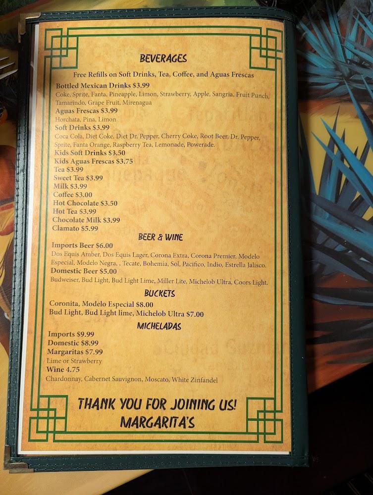 Margarita's Restaurant Menu image 4